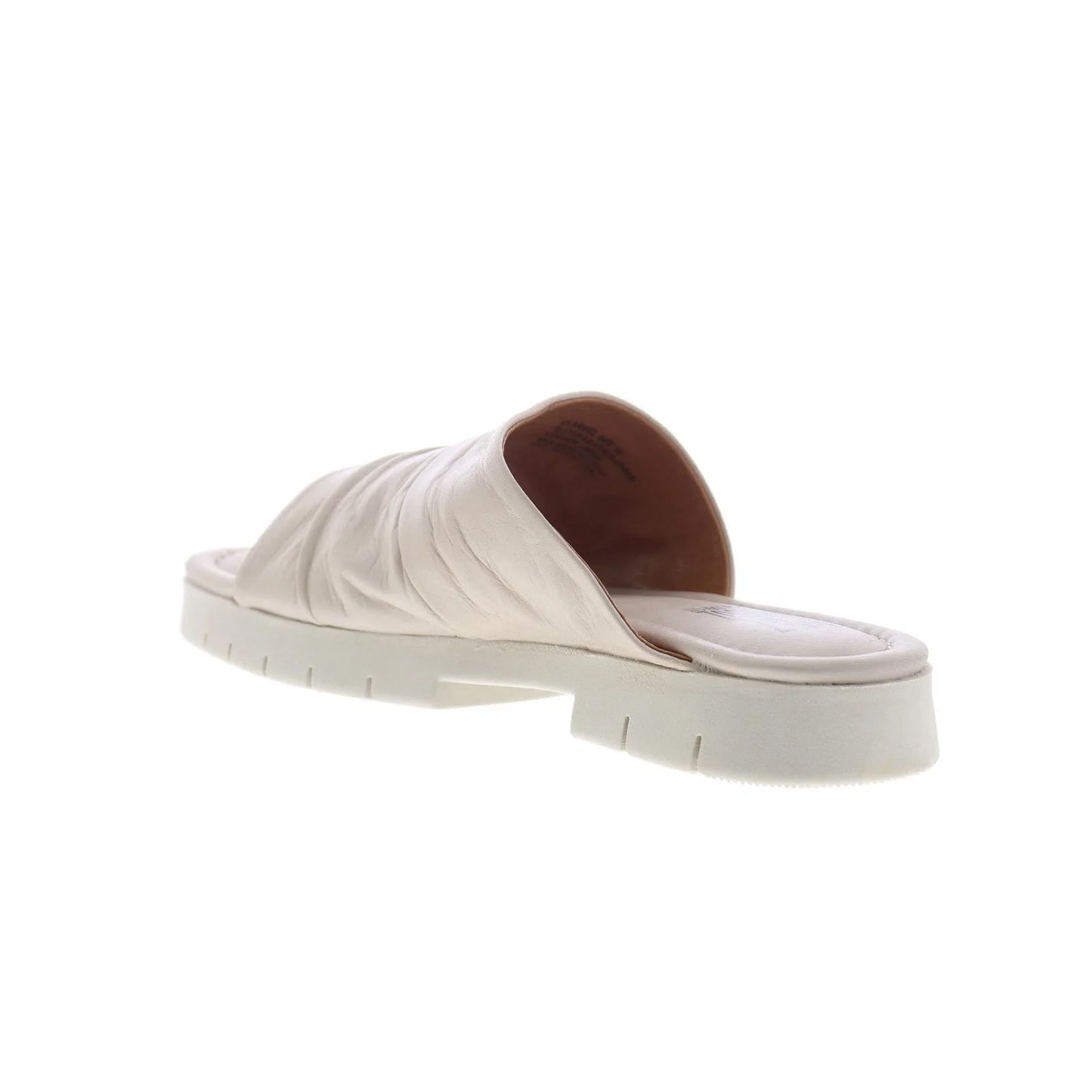 Miz Mooz Claribel Womens Beige Leather Slip On Slides Sandals Shoes
