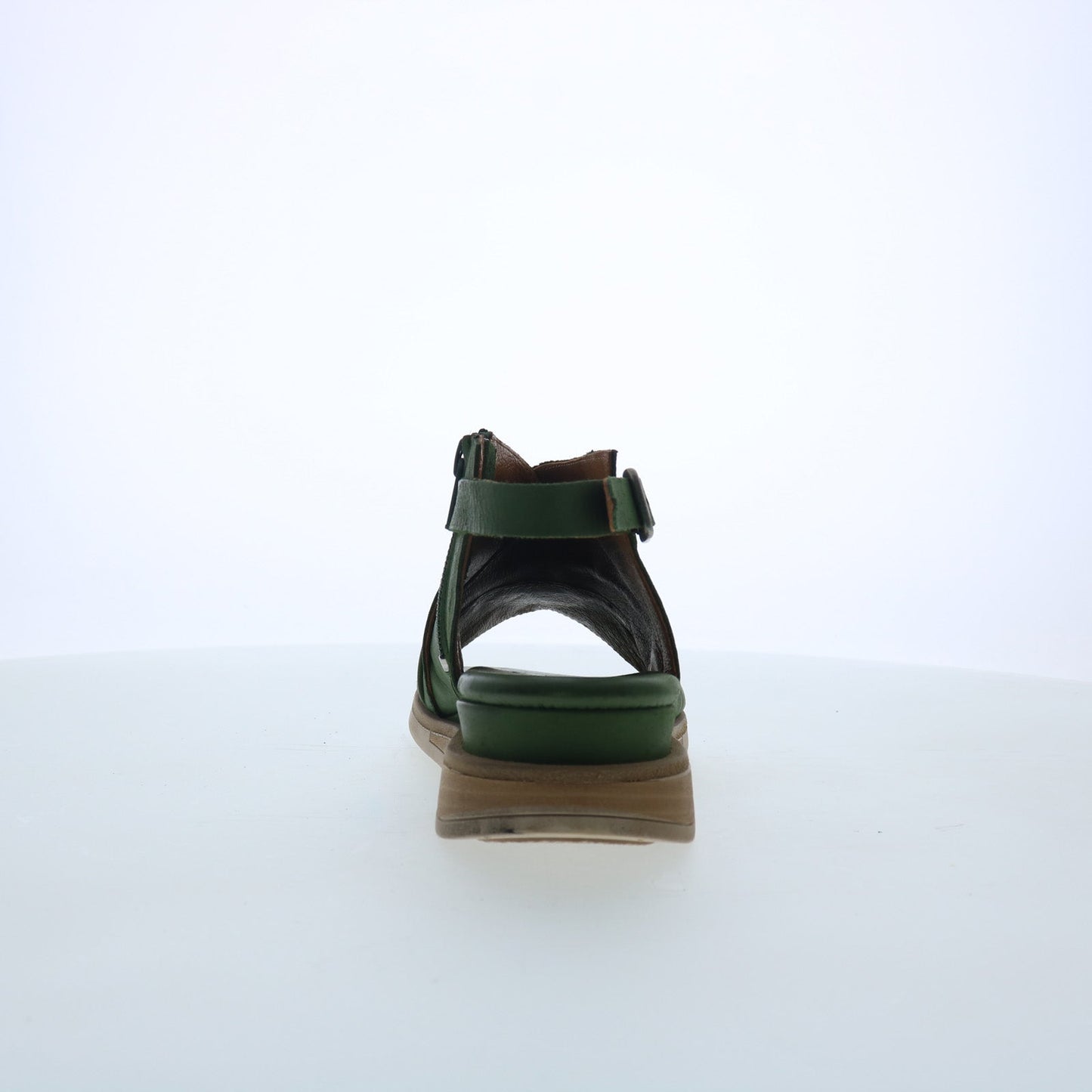 Miz Mooz Conor Womens Green Leather Hook & Loop Slingback Sandals Shoes