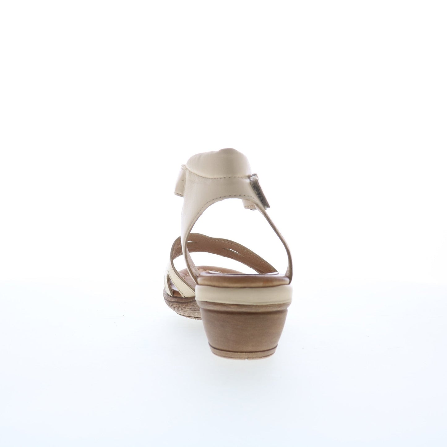 Miz Mooz Corelia Womens Beige Leather Strap Heeled Sandals Shoes