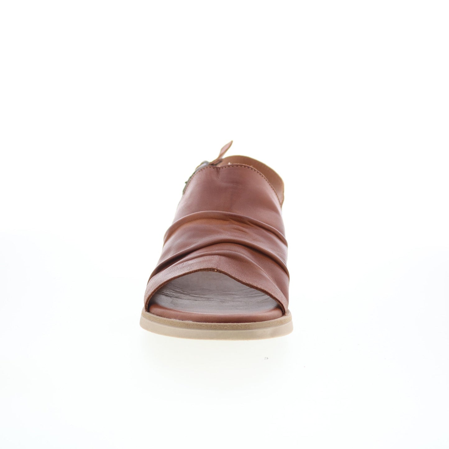 Miz Mooz Cornwall Womens Brown Leather Hook & Loop Strap Sandals Shoes