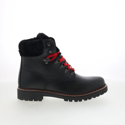 Pajar Cortina 48916 Womens Black Leather Lace Up Ankle & Booties Boots