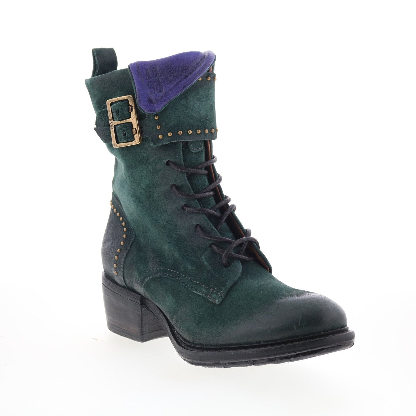 A.S. 98 Cree Womens Green Suede Zipper Casual Dress Boots