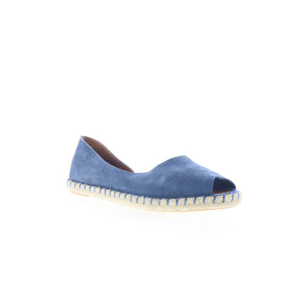 Miz Mooz Cruze Womens Blue Suede Slip On Espadrille Flats Shoes