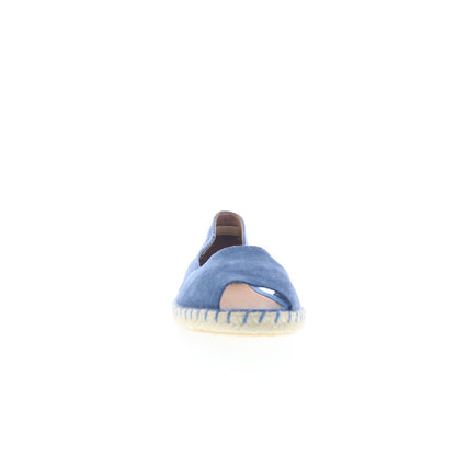 Miz Mooz Cruze Womens Blue Suede Slip On Espadrille Flats Shoes