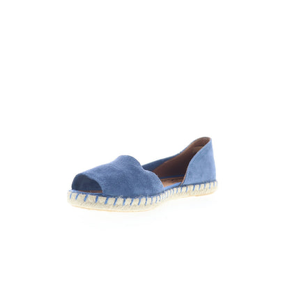 Miz Mooz Cruze Womens Blue Suede Slip On Espadrille Flats Shoes