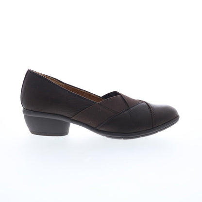 Comfortiva Quinton CT0016300 Womens Brown Wide Leather Pumps Heels Shoes