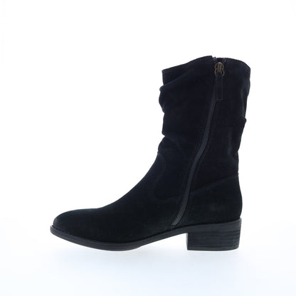Comfortiva Chrysta CT0024201 Womens Black Suede Zipper Mid Calf Boots