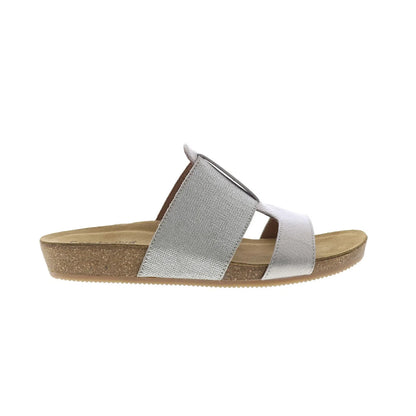 Comfortiva Golana CT0041522 Womens Gray Leather Slip On Slides Sandals Shoes