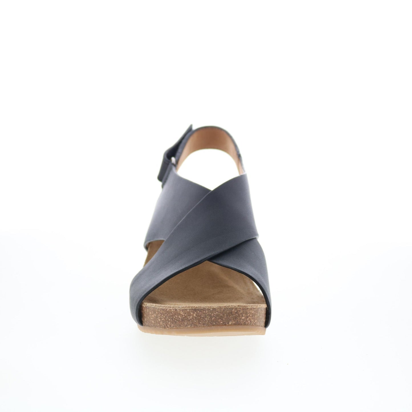 Comfortiva Eva CT00575 Womens Black Leather Strap Wedges Sandals Shoes