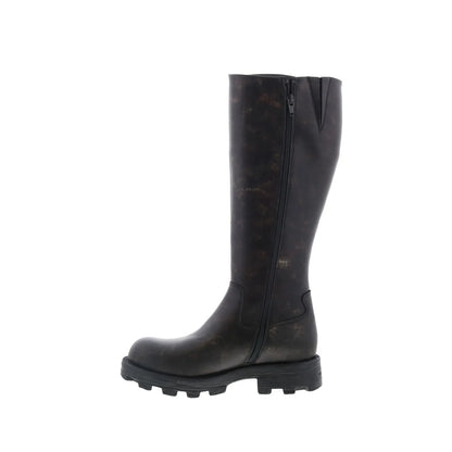 Diesel D-Hammer HB D W Womens Black Leather Zipper Knee High Boots