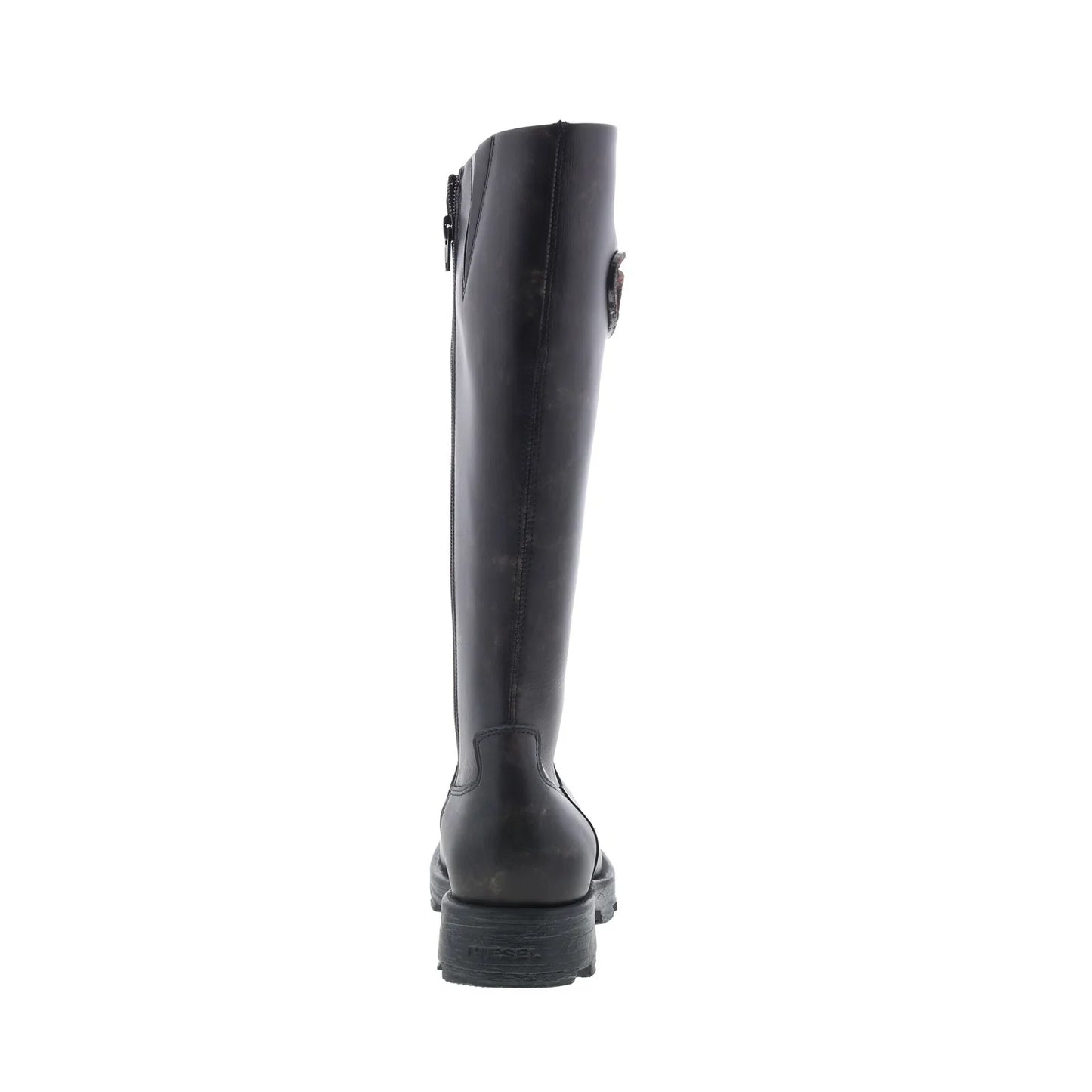 Diesel D-Hammer HB D W Womens Black Leather Zipper Knee High Boots