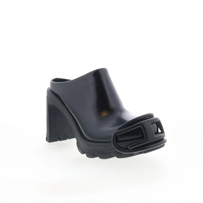 Diesel D-Hammer Ml D W Womens Black Leather Slip On Pumps Heels Shoes