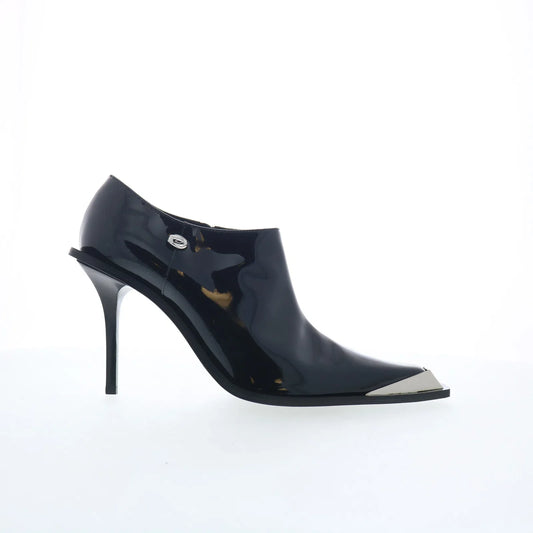 Diesel D-Tona SC Mules Womens Black Leather Slip On Pumps Heels Shoes