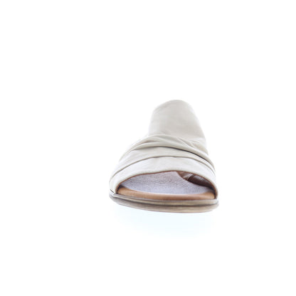 Miz Mooz Dandelion Womens Beige Leather Slip On Slides Sandals Shoes