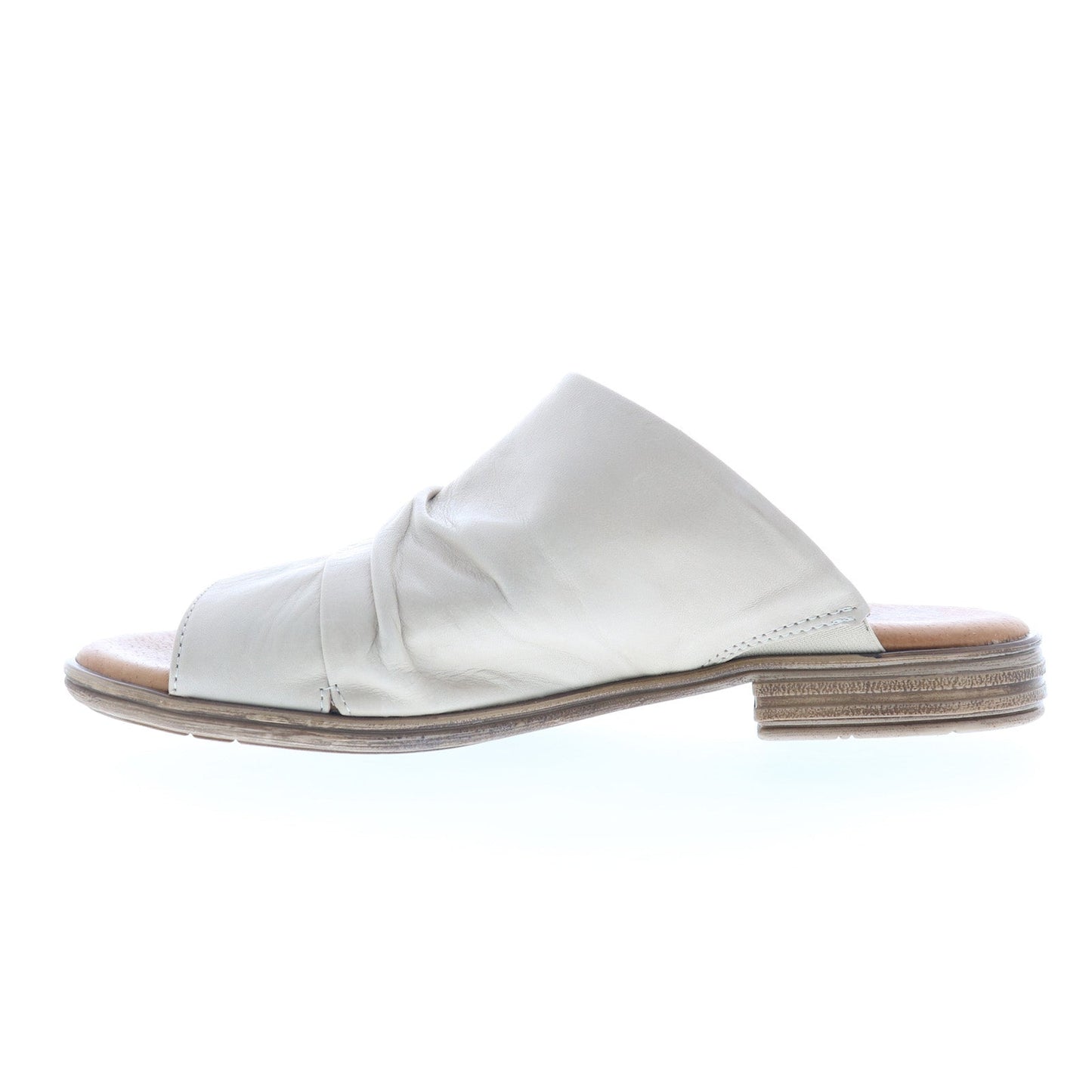 Miz Mooz Dandelion Womens Beige Leather Slip On Slides Sandals Shoes