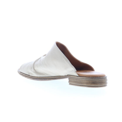 Miz Mooz Dandelion Womens Beige Leather Slip On Slides Sandals Shoes