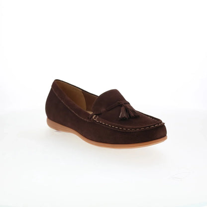 Trotters Dawson T2254-203 Womens Brown Suede Slip On Loafer Flats Shoes