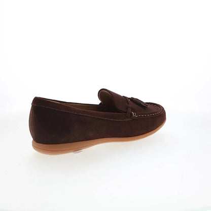 Trotters Dawson T2254-203 Womens Brown Suede Slip On Loafer Flats Shoes