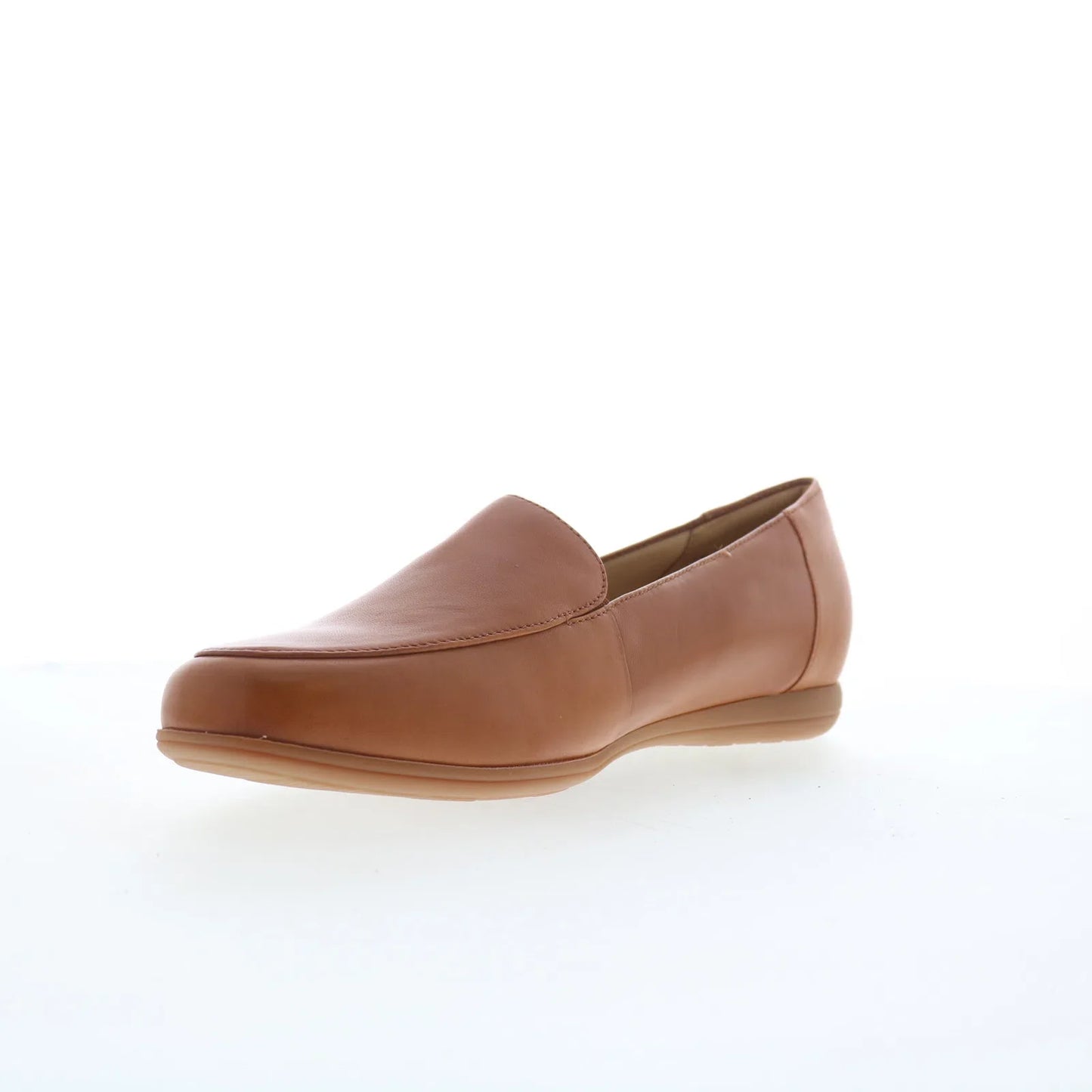 Trotters Deanna T2055-215 Womens Brown Leather Slip On Loafer Flats Shoes