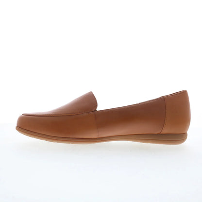 Trotters Deanna T2055-215 Womens Brown Leather Slip On Loafer Flats Shoes