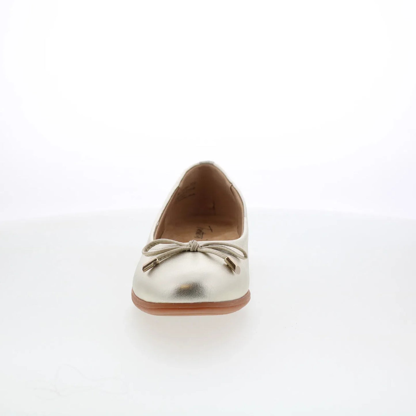 Trotters Dellis T2054-709 Womens Silver Leather Slip On Ballet Flats Shoes