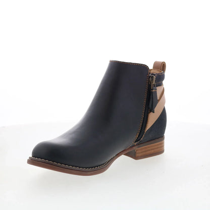 Spenco Dove Creek Boots SP1002BLK Womens Black Leather Ankle & Booties Boots