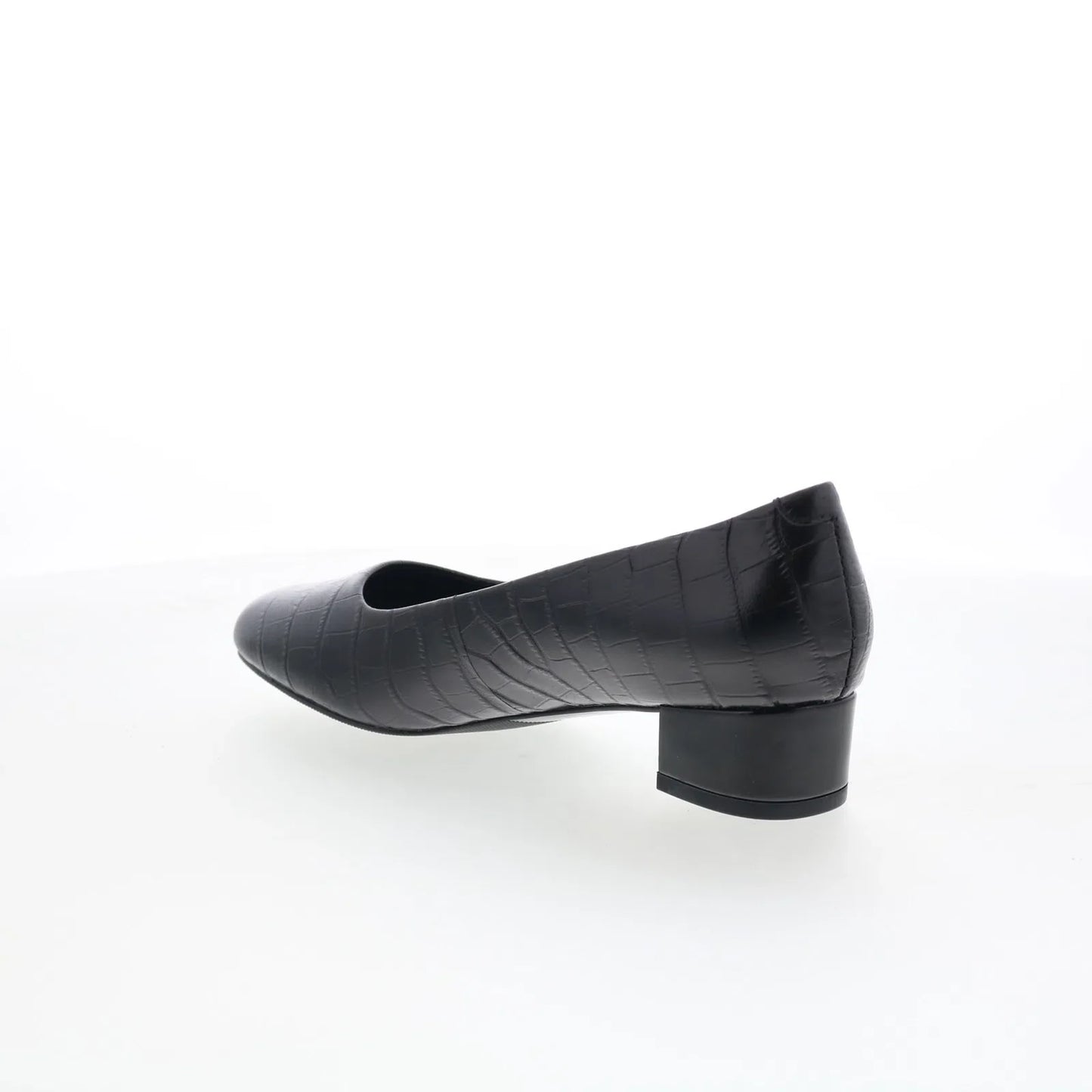 Trotters Dream T2302-011 Womens Black Leather Slip On Pumps Heels Shoes