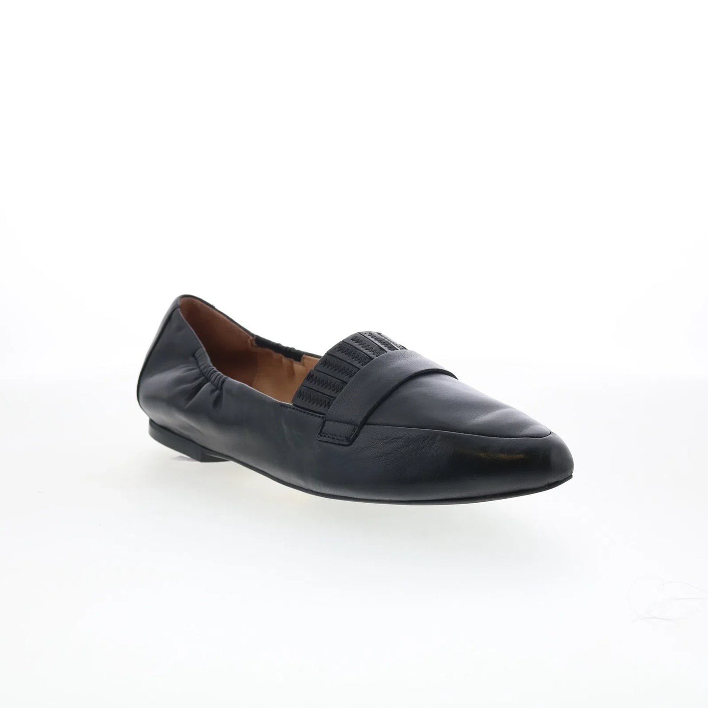 Trotters Emotion T2056-001 Womens Black Leather Slip On Loafer Flats Shoes