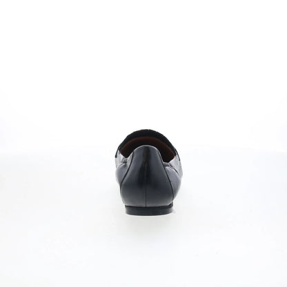 Trotters Emotion T2056-001 Womens Black Leather Slip On Loafer Flats Shoes