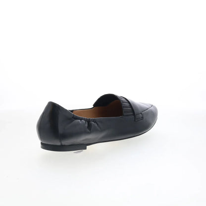 Trotters Emotion T2056-001 Womens Black Leather Slip On Loafer Flats Shoes