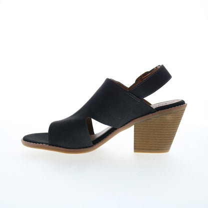 Eurosoft by Sofft Taite ES0035401 Womens Black Suede Heeled Sandals Shoes