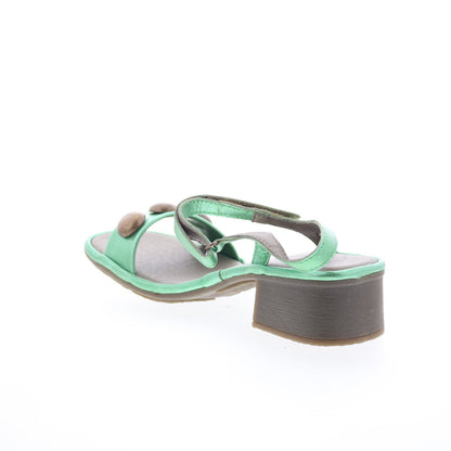 Fly London Exie EXIE487FLY-001 Womens Green Leather Heeled Sandals Shoes