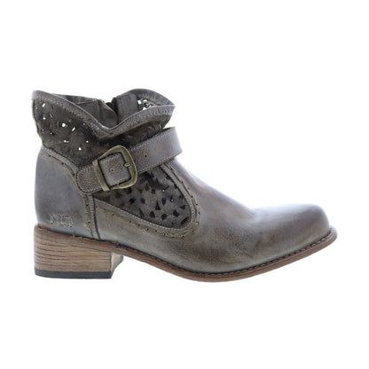 Bed Stu Heather F378101 Womens Gray Leather Hook & Loop Casual Dress Boots