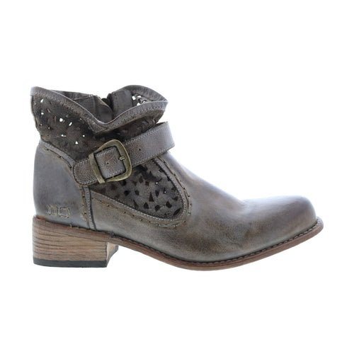 Bed Stu Heather F378101 Womens Gray Leather Hook & Loop Casual Dress Boots
