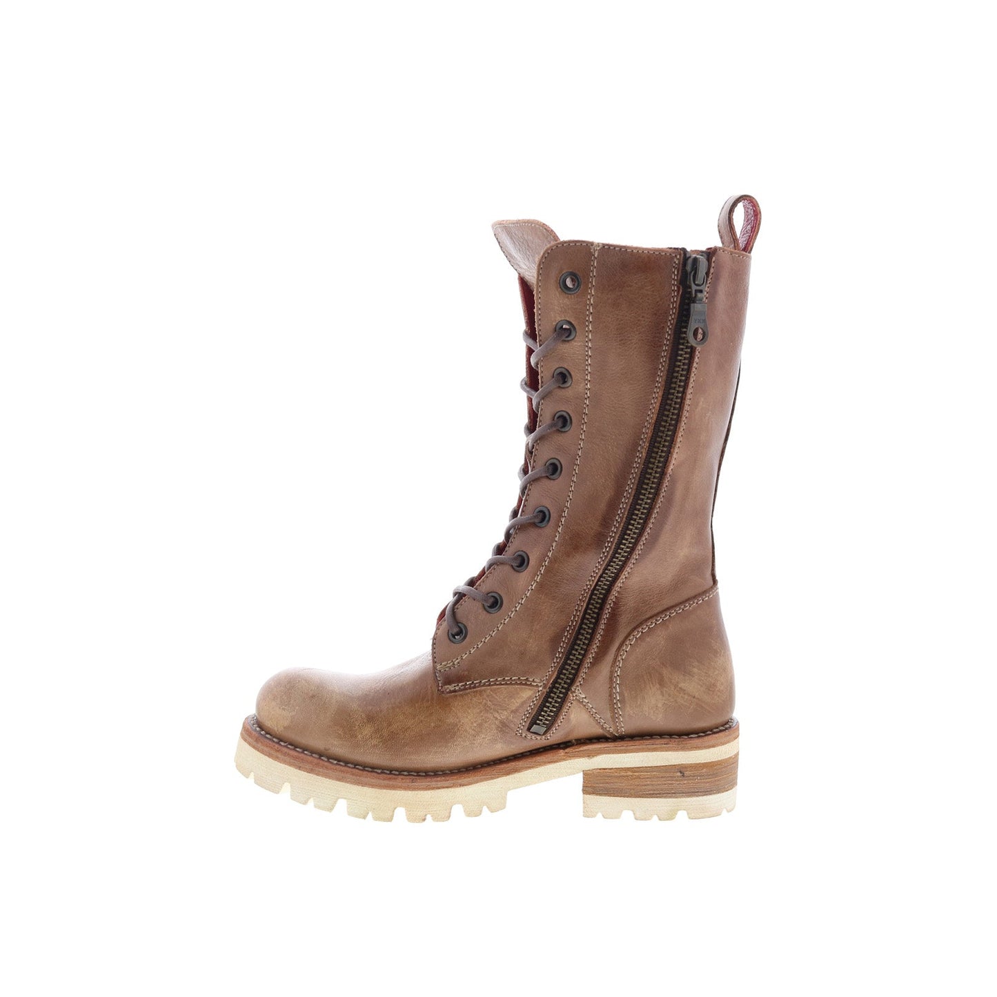 Bed Stu Posh F393021 Womens Brown Leather Lace Up Casual Dress Boots