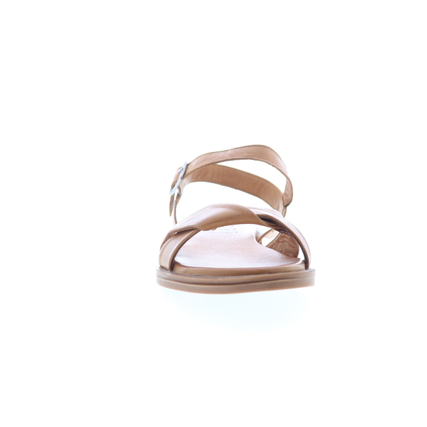 Miz Mooz Fallyn Womens Brown Leather Hook & Loop Strap Sandals Shoes