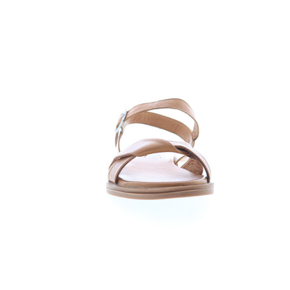 Miz Mooz Fallyn Womens Brown Leather Hook & Loop Strap Sandals Shoes