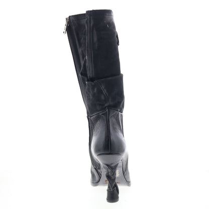 A.S. 98 Faron Womens Black Leather Zipper Casual Dress Boots