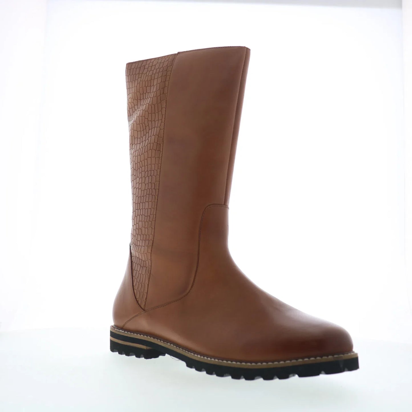 Trotters Franki T2364-215 Womens Brown Leather Zipper Casual Dress Boots