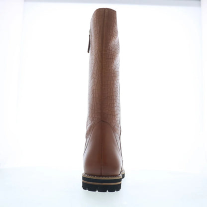 Trotters Franki T2364-215 Womens Brown Leather Zipper Casual Dress Boots