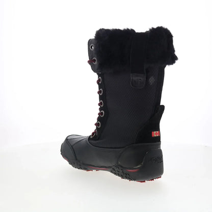 Pajar Genevieve 53162 Womens Black Leather Lace Up Casual Dress Boots