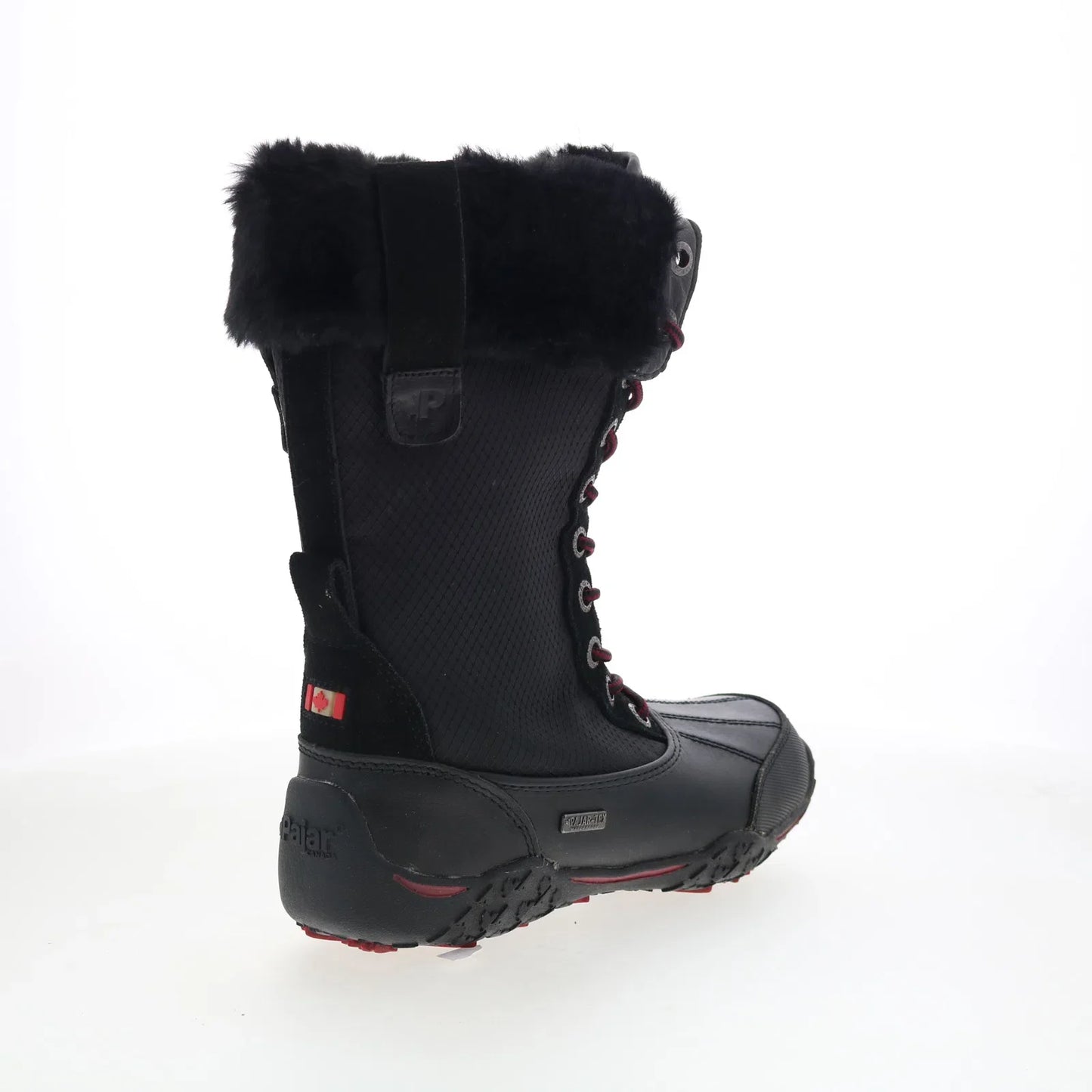 Pajar Genevieve 53162 Womens Black Leather Lace Up Casual Dress Boots