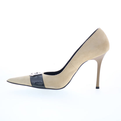 Gai Mattiolo GM5 Womens Beige Suede Slip On Pumps Heels Shoes