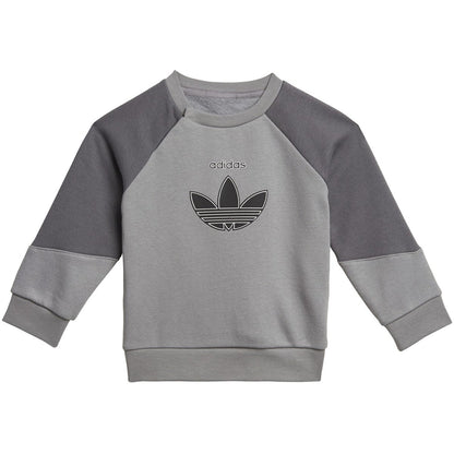 Adidas SPRT Collection Toddlers/Little Kids' Crew Set Grey