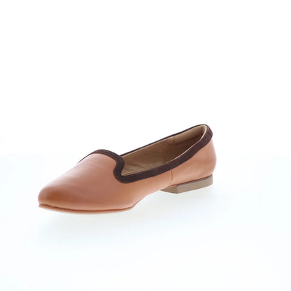 Trotters Hannah T2270-215 Womens Brown Leather Slip On Loafer Flats Shoes