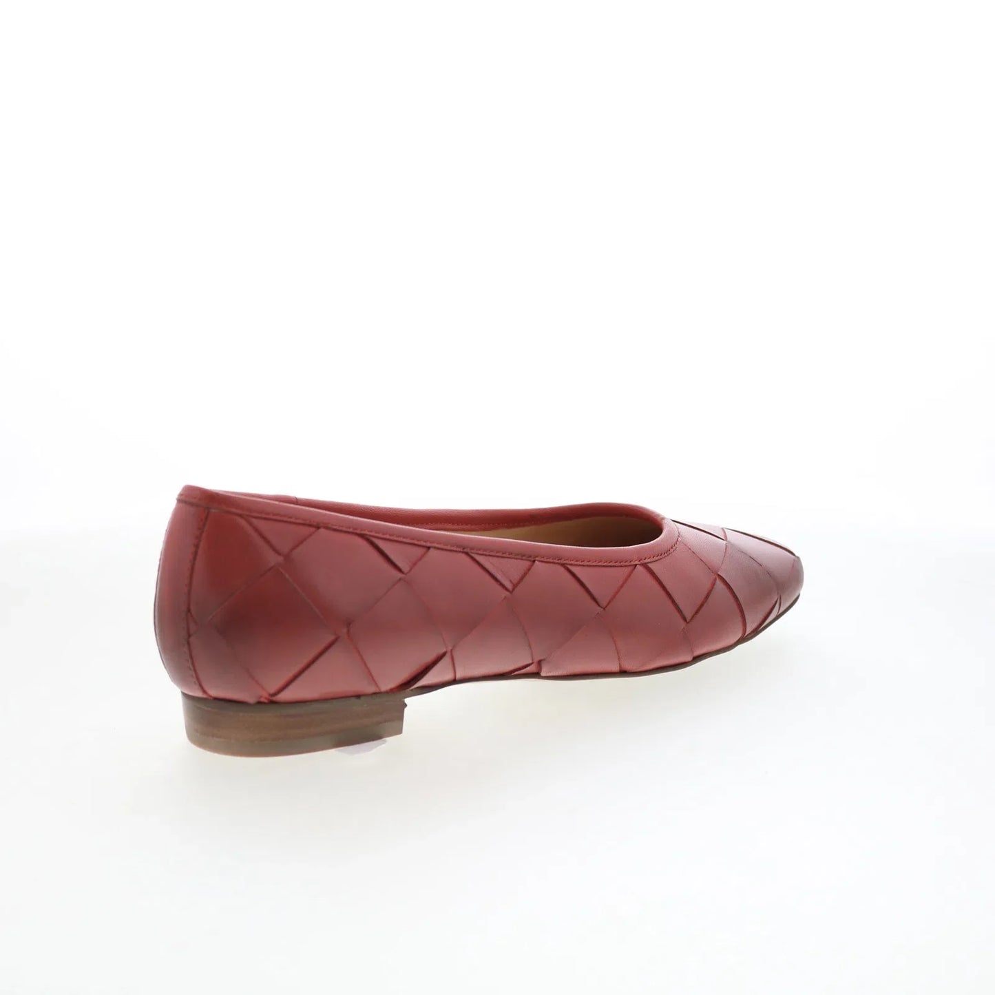 Trotters Hanny T2125-600 Womens Red Leather Slip On Ballet Flats Shoes