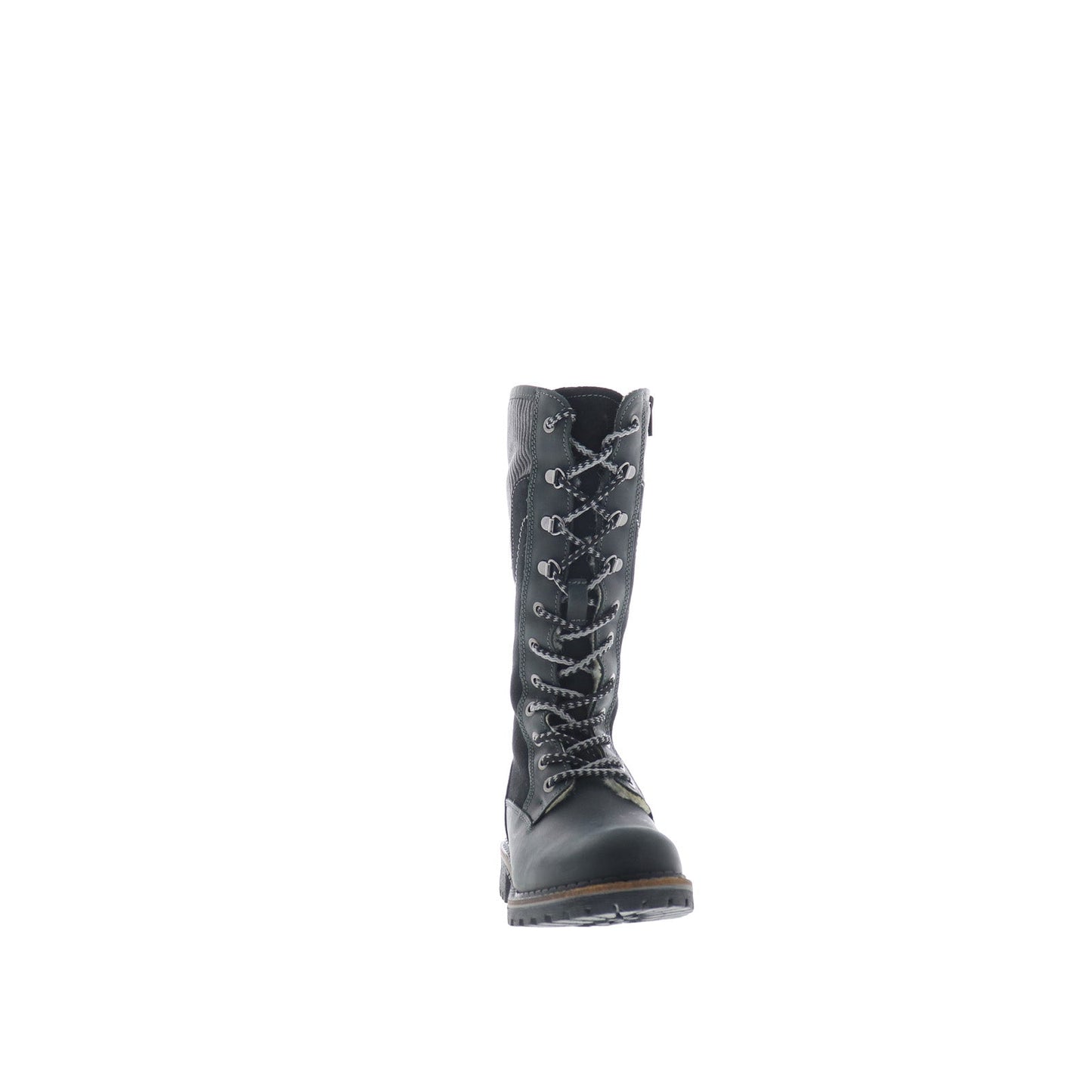 Bos. & Co. Harrison Womens Black Leather Lace Up Casual Dress Boots