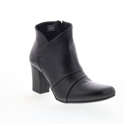 Miz Mooz Haydin Womens Black Leather Zipper Ankle & Booties Boots