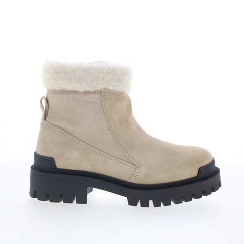 Miz Mooz Hessy Womens Beige Suede Zipper Casual Dress Boots
