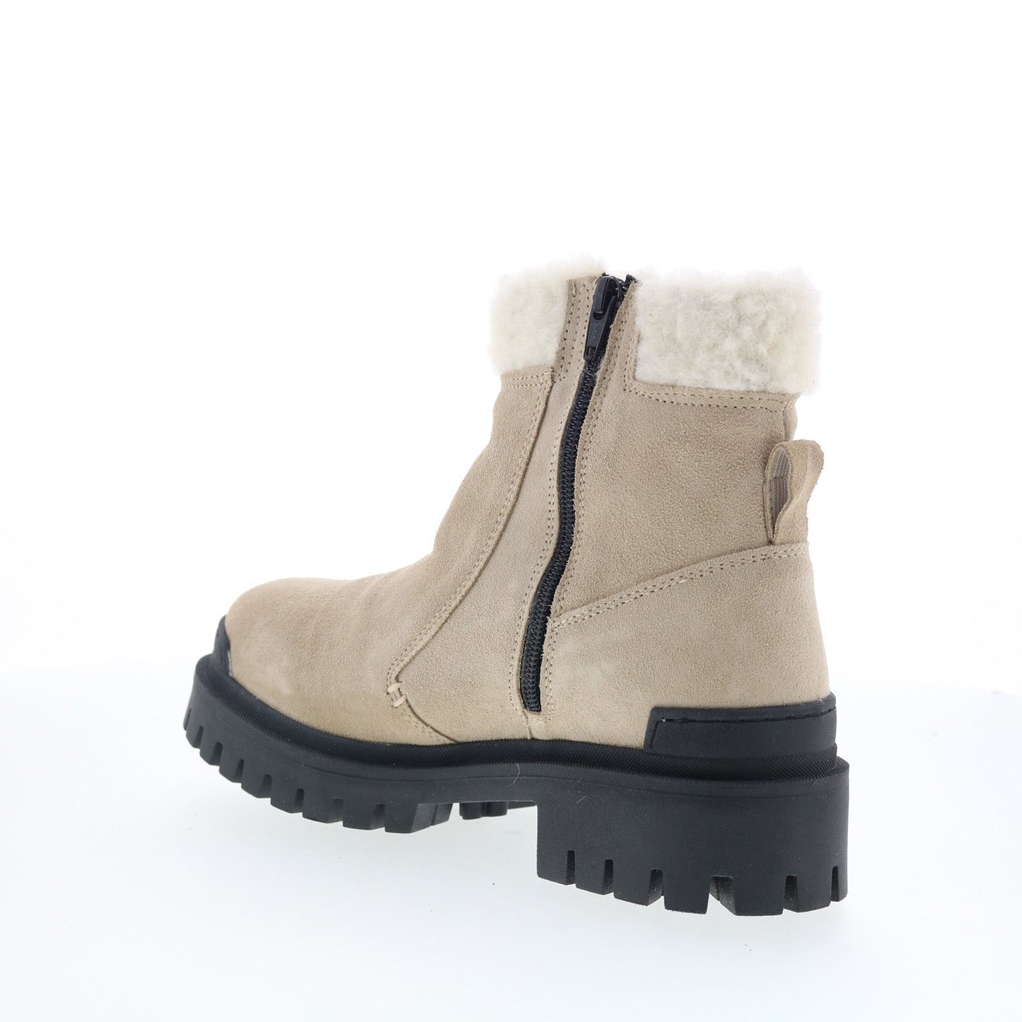 Miz Mooz Hessy Womens Beige Suede Zipper Casual Dress Boots